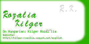 rozalia kilger business card